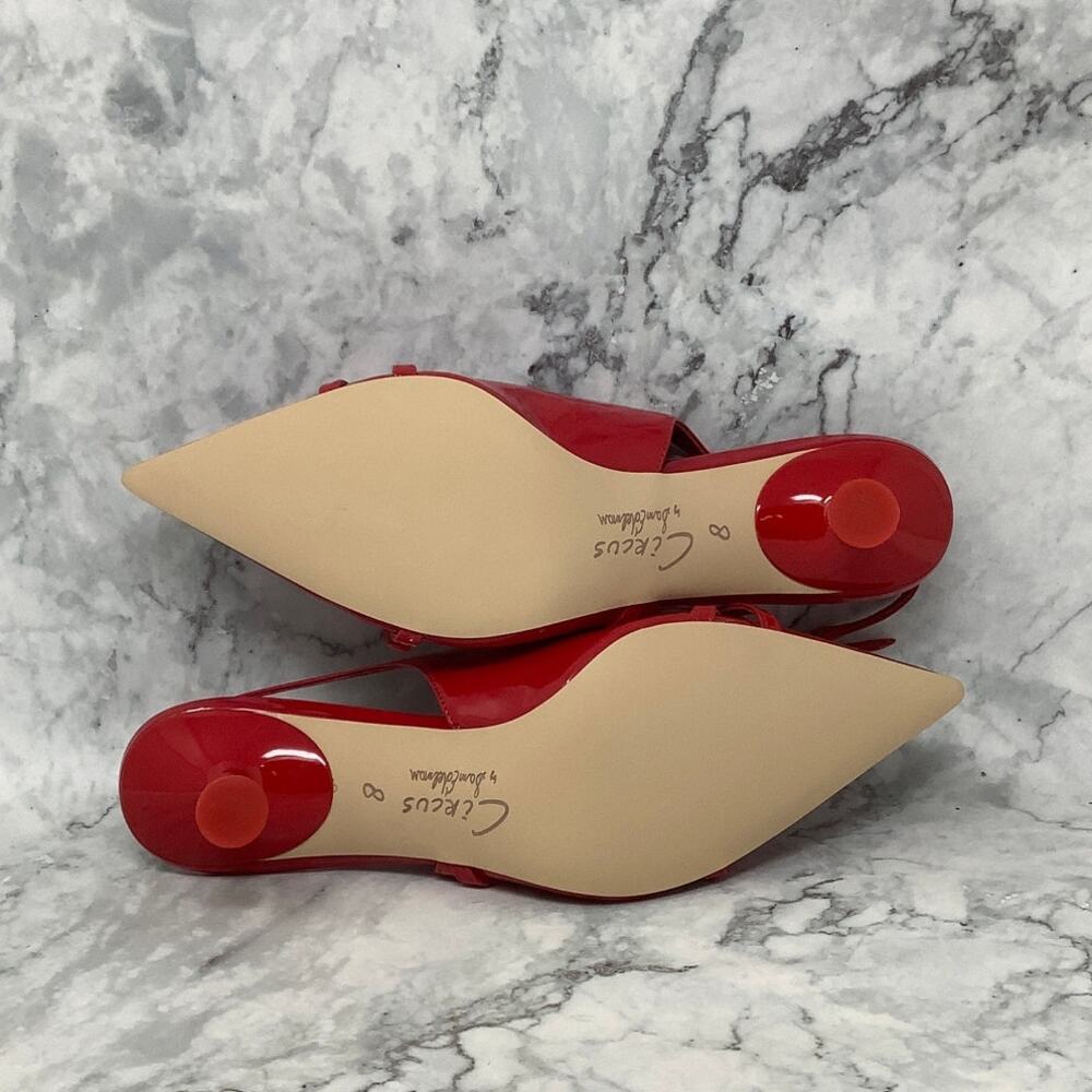 Circus by Sam Edelman Sz 8M Red Patent Fraya Slingback Pumps Pointed Toe T2-4 - Picture 6 of 9